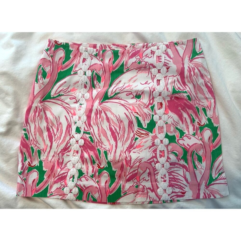 Lilly Pulitzer Women's Marigold Skirt Skort Size 2 Pink Colony Flamingos Preppy